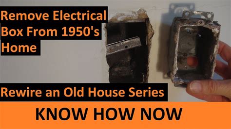 how to remove old metal electrical box|replace old electrical box.